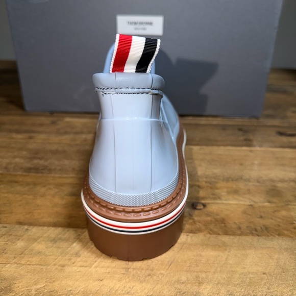 Thom Browne Light Blue Ankle Boots with Brown Soles - Picture 5 of 7